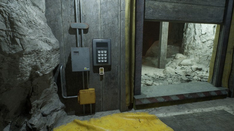 Working keypad beside the second gate, with a highlighted module below the number pad